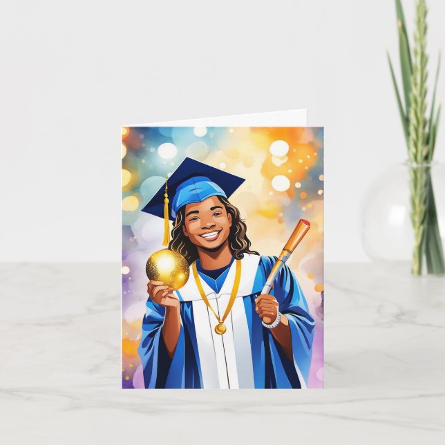 Tarjeta Sueños en movimiento - Celebrando tu graduación (Anverso)