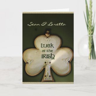 Tarjeta Suerte del Boda irlandés
