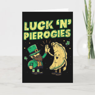Tarjeta Suerte N Pierogies Divertido Polaco Irlandés Día d