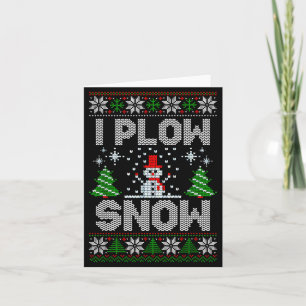 Tarjeta Suéter De Navidad Arreglo Nieve Parejas Pijama