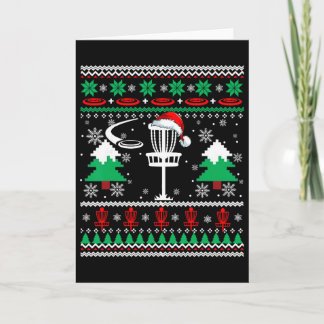 Tarjeta Suéter de Navidad de Disc Golf Santa Disc Golf Dep
