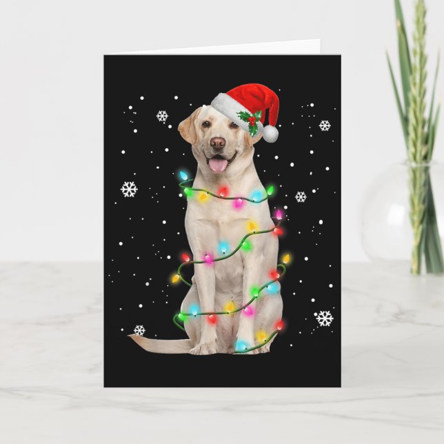 Tarjeta Suéter de Navidad de Labrador Retriever Perros Árb (Anverso)