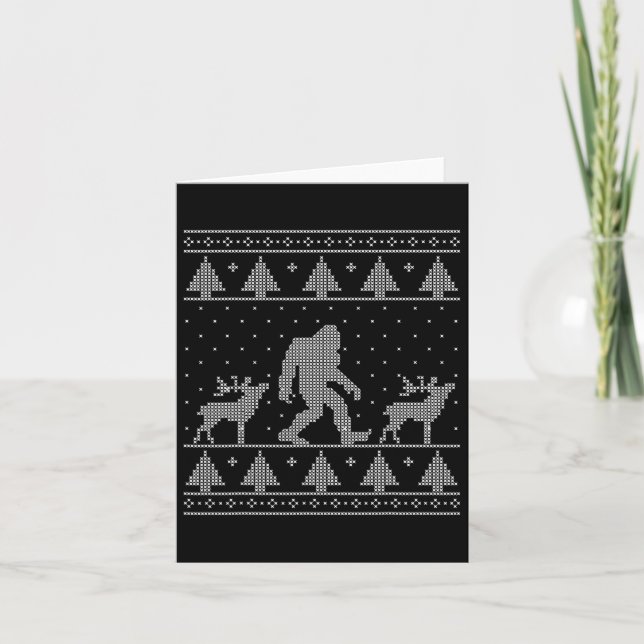 Tarjeta Suéter de Navidades feos de pie grande (Anverso)