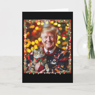 Tarjeta Suéter divertido de Navidad de Trump para amantes