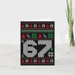 Tarjeta Suéter feo de Navidad 67 Seis Siete 6 7 Meme Diver