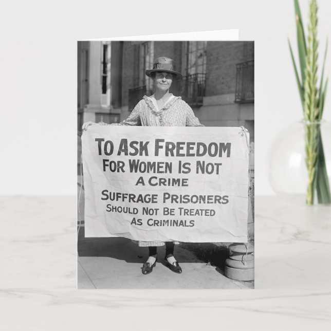 Tarjeta Suffragette para Alice Paul, 1917 (Anverso)