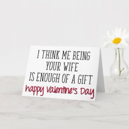 Tarjeta Suficiente De Un Regalo, Divertido El día de San V