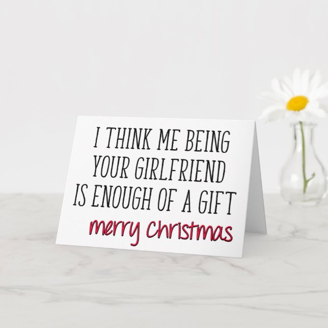 Tarjeta Suficiente De Un Regalo, Divertidos Navidades De N (Planta pequeña)