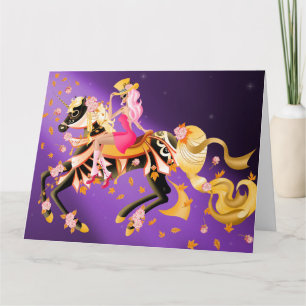 Tarjeta Sugar Skull Horse & Lady