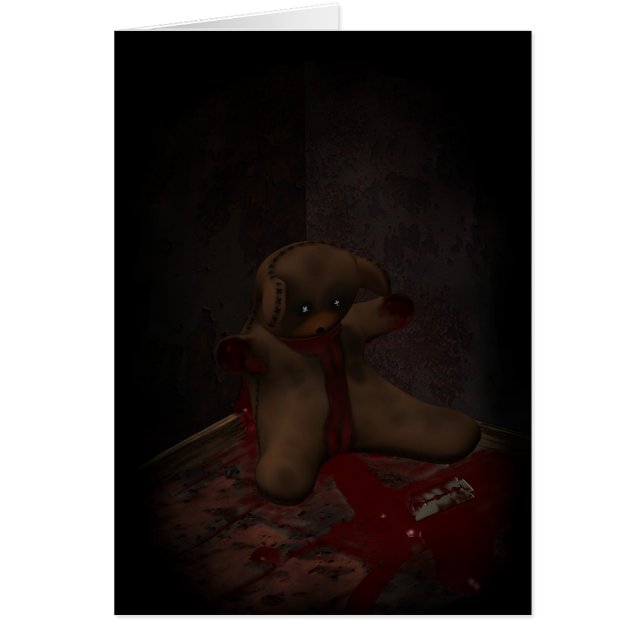 Tarjeta suicida de oso de juguete (Frente)