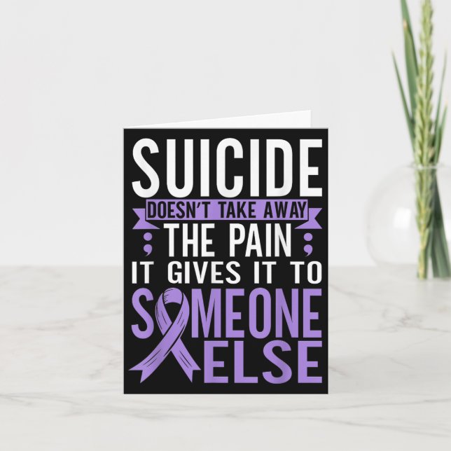 Tarjeta Suicide Awareness Suicide Prevention Suprt Survivo (Anverso)