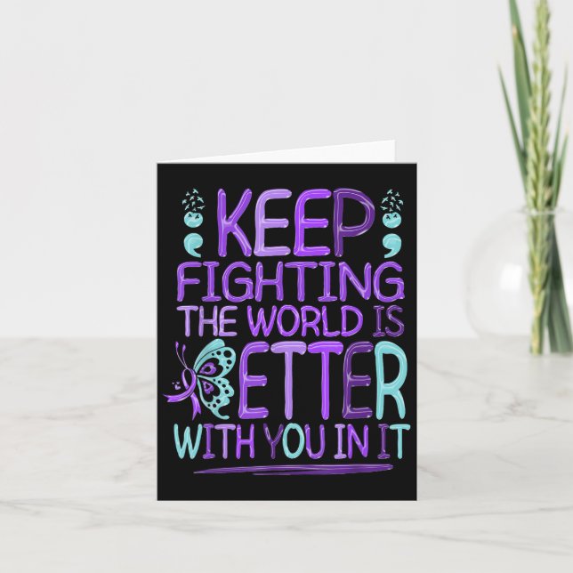 Tarjeta Suicide Awareness Suicide Prevention Suprt Survivo (Anverso)