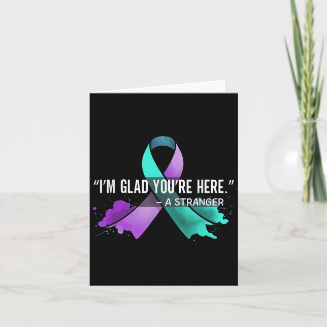 Tarjeta Suicide Awareness Suicide Prevention Suprt Survivo (Anverso)