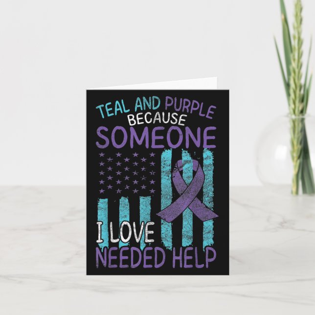 Tarjeta Suicide Awareness Suicide Prevention Suprt Survivo (Anverso)