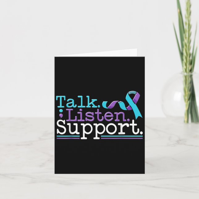 Tarjeta Suicide Awareness Suicide Prevention Suprt Survivo (Anverso)
