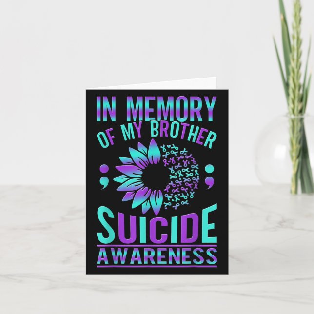 Tarjeta Suicide Awareness Suicide Prevention Suprt Survivo (Anverso)