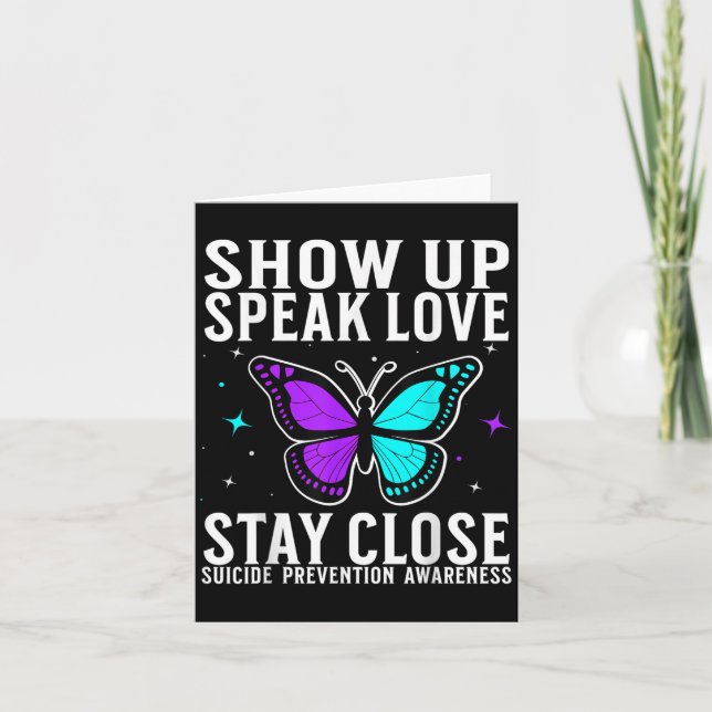 Tarjeta Suicide Awareness Suprt Suicide Prevention Awarene (Anverso)