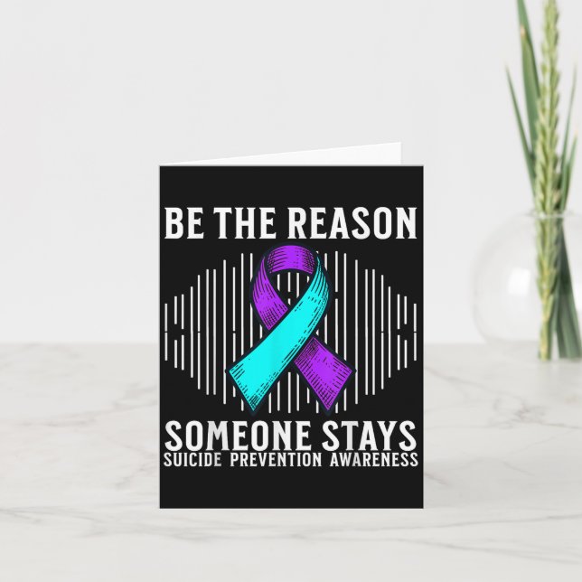 Tarjeta Suicide Awareness Suprt Suicide Prevention Awarene (Anverso)