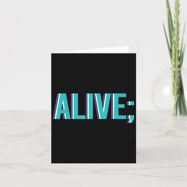 Tarjeta Suicide Prevention Alive _ I For Suprters  (Anverso)