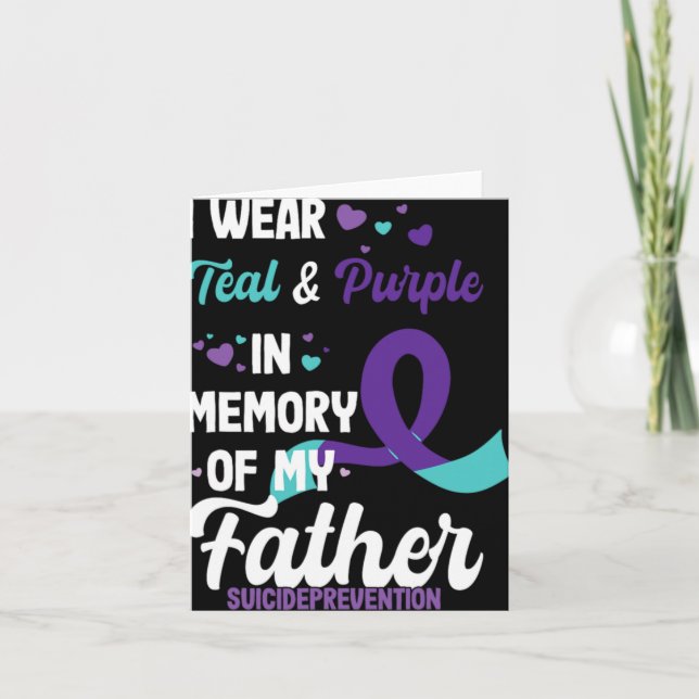 Tarjeta Suicide Prevention Awareness In Memory Of Father  (Anverso)