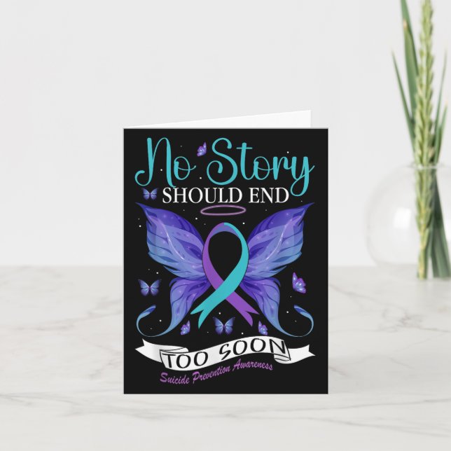 Tarjeta Suicide Prevention Awareness - No Story Should End (Anverso)