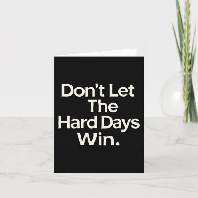 Tarjeta Suicide Prevention- Don't Let The Hard Days Win Pr (Anverso)