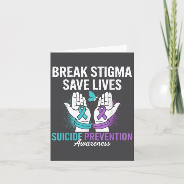 Tarjeta Suicide Prevention Suprt Break Stigma Suicide Awar (Anverso)