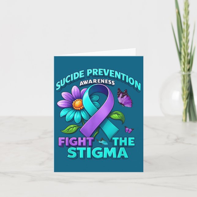 Tarjeta Suicide Prevention Suprt Fight Stigma Suicide Awar (Anverso)