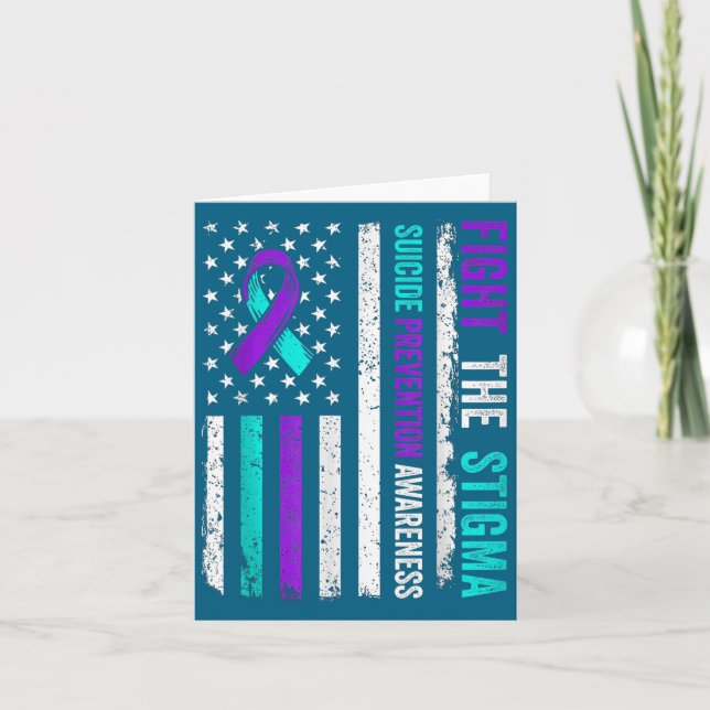 Tarjeta Suicide Prevention Suprt Fight Stigma Suicide Awar (Anverso)