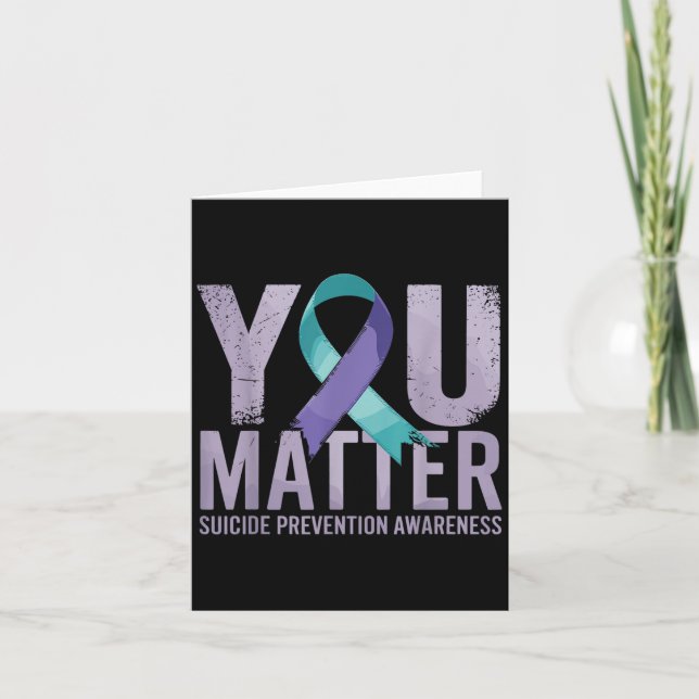 Tarjeta Suicides Prevention Shirts Suicide Awareness  (Anverso)