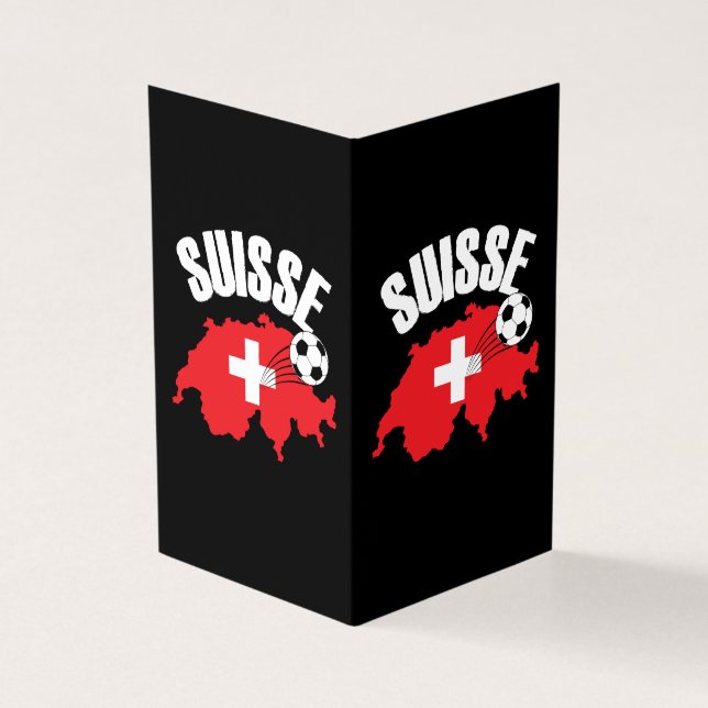 Tarjeta Suisse Suiza Map Soccer (Exterior)