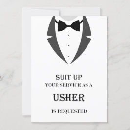 Tarjeta Suit Up Be My Usher Propuesta Card