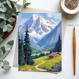Tarjeta Suiza de la montaña de los Alpes suizos