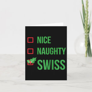 Tarjeta Suiza Divertida Suiza Pijama Regalo De Navidad Rag