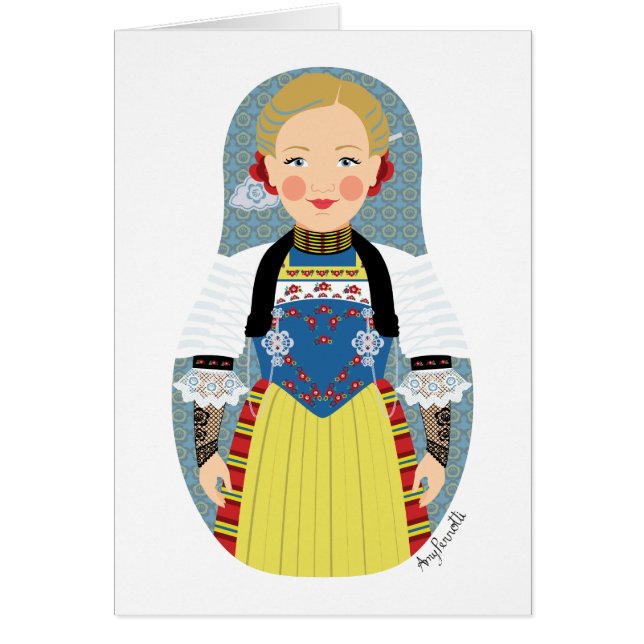 Tarjeta suiza Matryoshka (Frente)