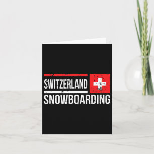 Tarjeta Suiza Snowboard Bandera Suiza