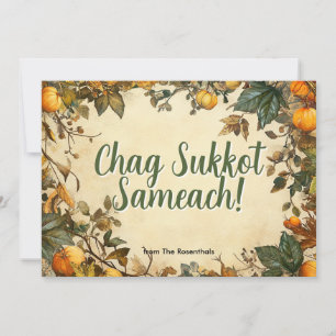 Tarjeta Sukkot de la cosecha de otoño
