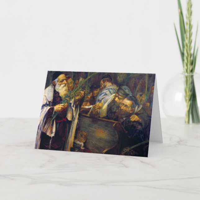 Tarjeta SUKKOT de Leopold Pilichowski - 1895 (Anverso)