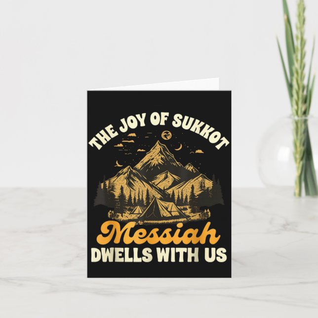 Tarjeta Sukkot Jewihe Joy Of Sukkot Messiah Dwells With Us (Anverso)