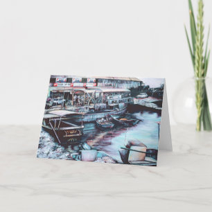 Tarjeta Sultry Prelude al atardecer, Jaffe, Israel saludo 