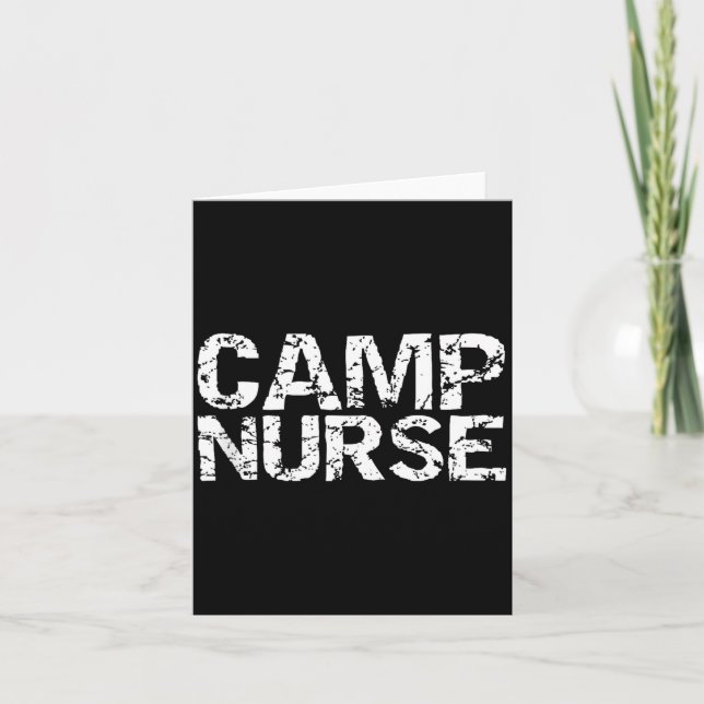 Tarjeta Summer Camp Nurse Gift Appreciation Idea For Camp  (Anverso)