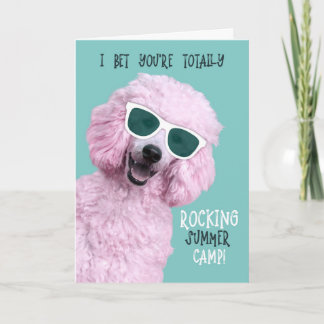 Tarjeta Summer Camp Pink Poodle Rockeit Card