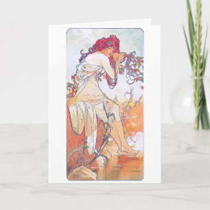 Tarjeta Summer (Cuatro Temporadas), Alphonse Mucha