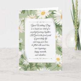 Tarjeta Summer Daisy Boda religioso