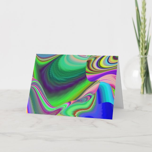 Tarjeta Summerfeeling, Resumen 3D Rainbowart (Anverso)