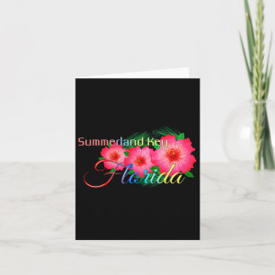 Tarjeta Summerland Key Florida Flores Tropicales Vacacione