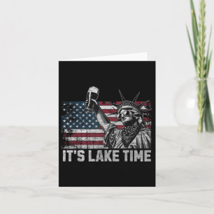 Tarjeta Summer's Lake Time Beer Estatua de la Libertad 4th