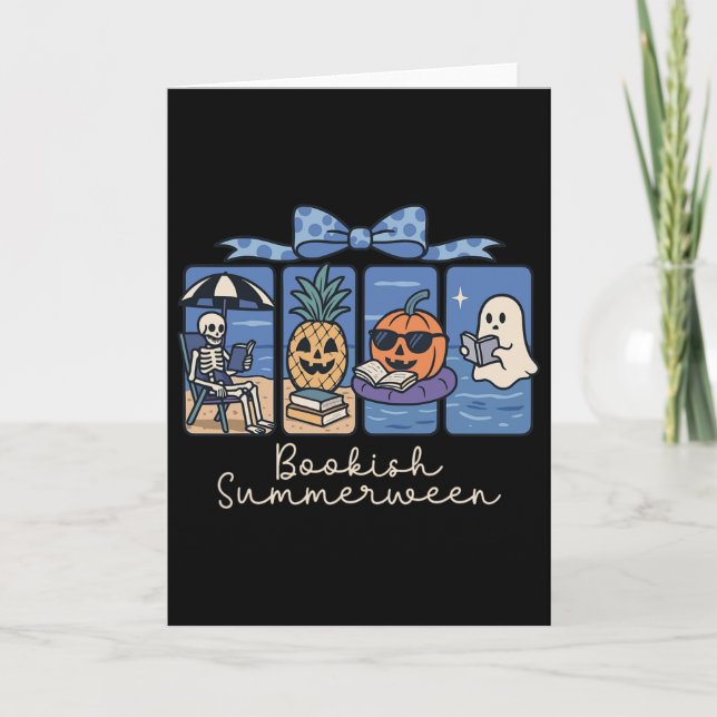 Tarjeta Summerween libresco  (Anverso)