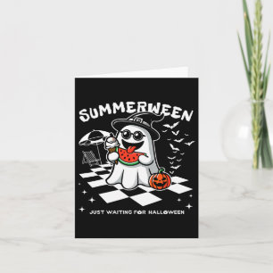Tarjeta Summerween Spooky Halloween Summer Vibes Calabaza