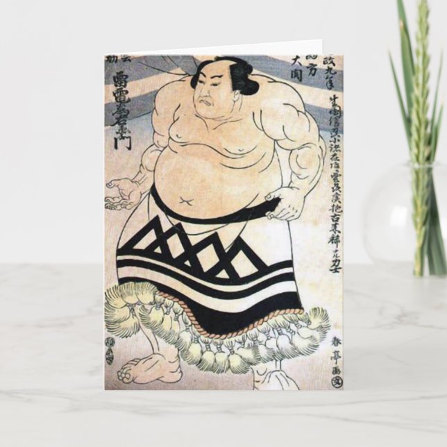 Tarjeta Sumo-luchador japonés (Anverso)